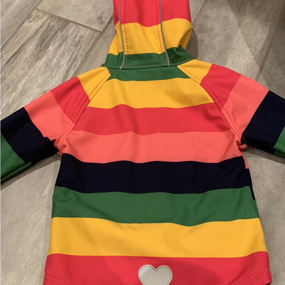 Toddler rain wind jacket. Fleece lined